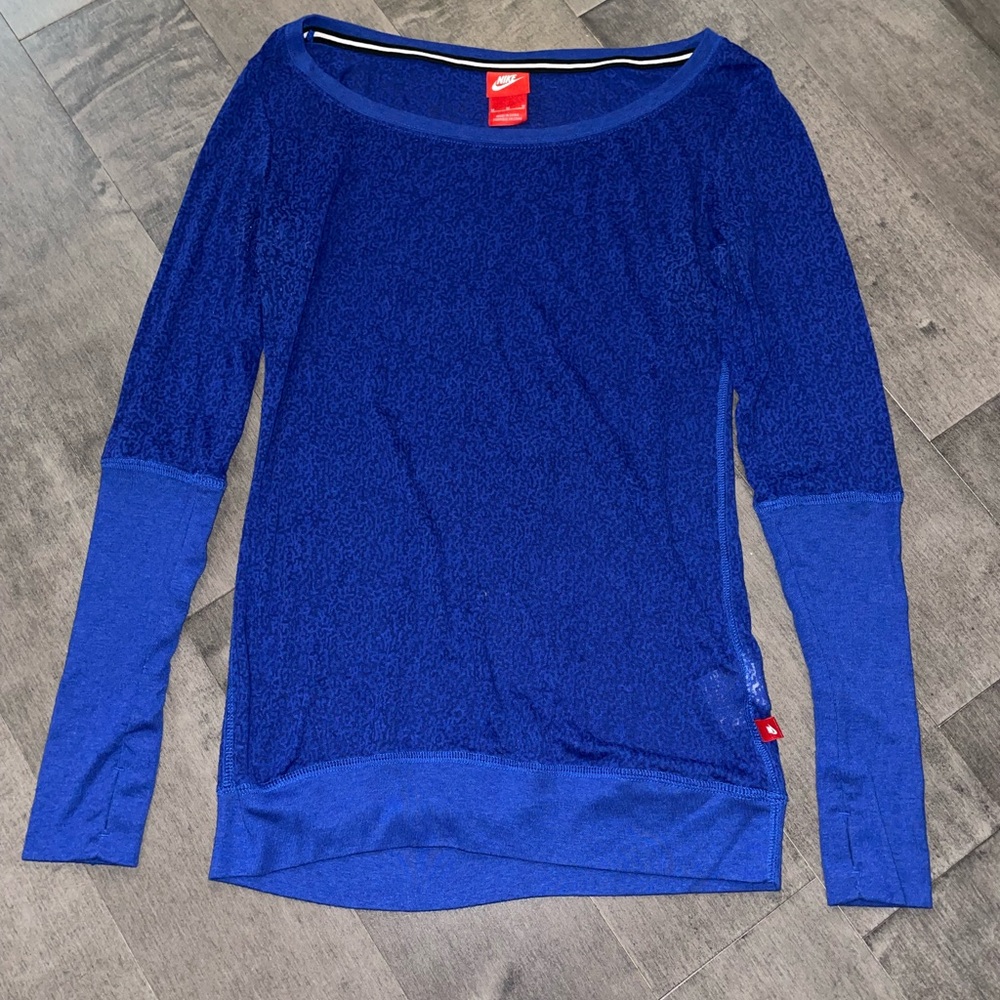 Nike Women's Signal Mezzo long-sleeve blue T-shirt size M